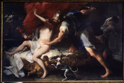 Tarquinius and Lucretia) The rape of Lucrece (Lucrezia, Lucretia, Roman  lady), victim of the violence of her cousin Sextus Tarquin, the son of  Tarquin the Great. Painting by Luca Giordano (1632-1705) 17th