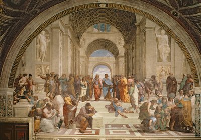 School of Athens, from the Stanza della Segnatura, 1510-11  by Raffaello Sanzio Raphael