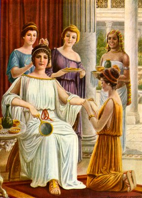 Woman's toilette in ancient Rome