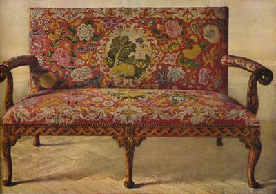 A Queen Anne Settee Upholstered in Petit Point c1900 1936