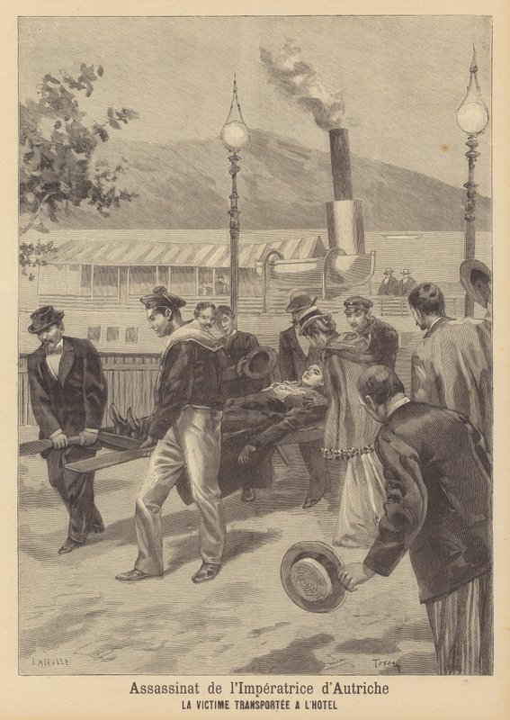 Assassination of Empress Elisabeth of Austria by French School