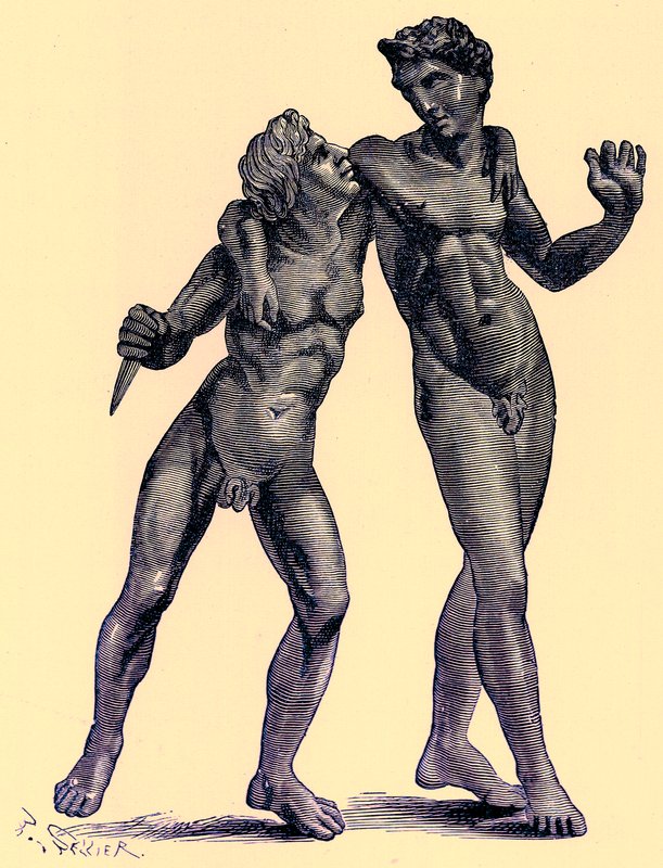 Group in bronze found at Palestrina, illustration from 