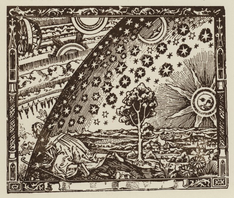 Man Travels to the Ends of the Earth, Representation of the Universe in the Middle Ages by (after) English School