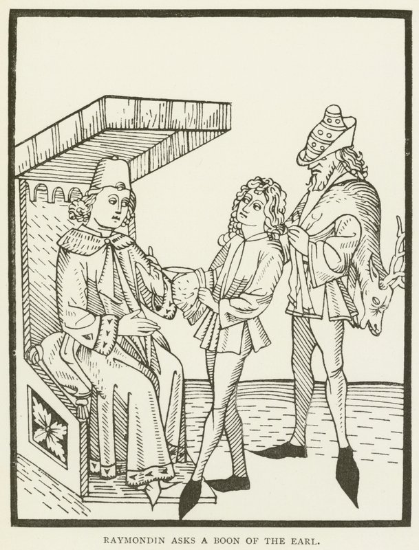 Raymondin asks a boon of the Earl by (after) English School
