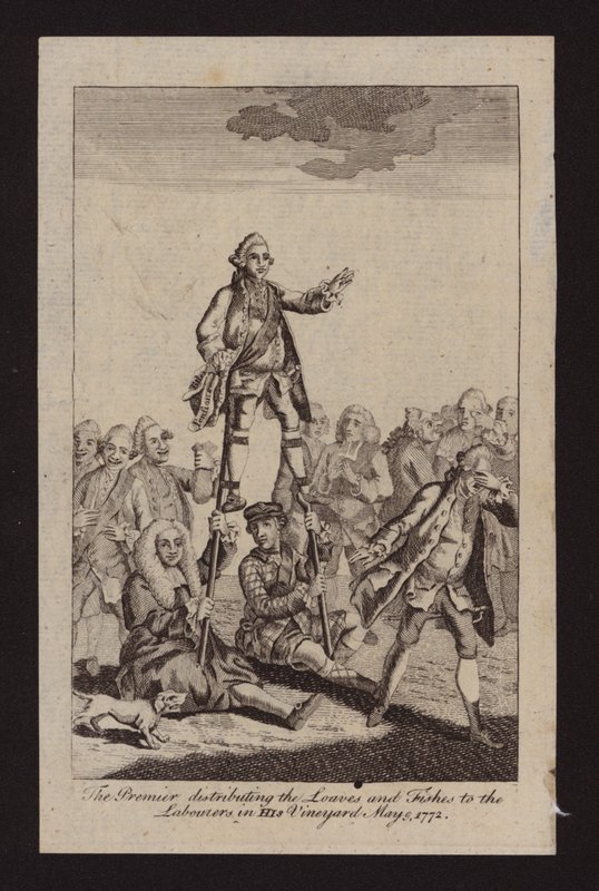The Premier distributing the loaves and fishes to the labourers in His vineyard, May 9 by (after) English School