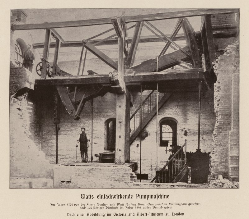 Boulton & Watt single-action pumping engine by (after) English photographer