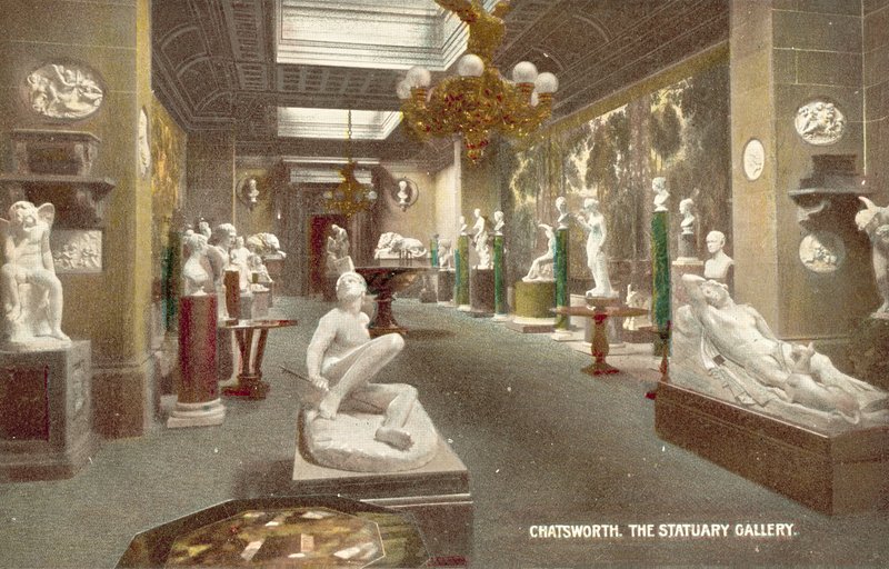 Chatsworth, the Statuary Gallery by (after) English photographer
