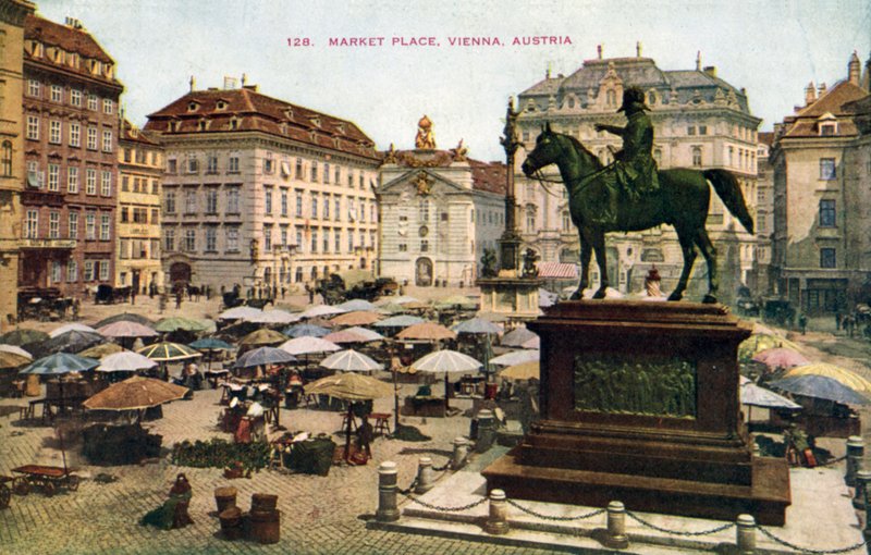 Market Place, Vienna, Austria by (after) English photographer
