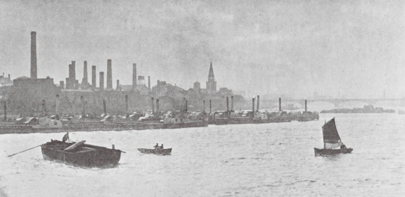 The River and Steamboat Anchorage by (after) English photographer