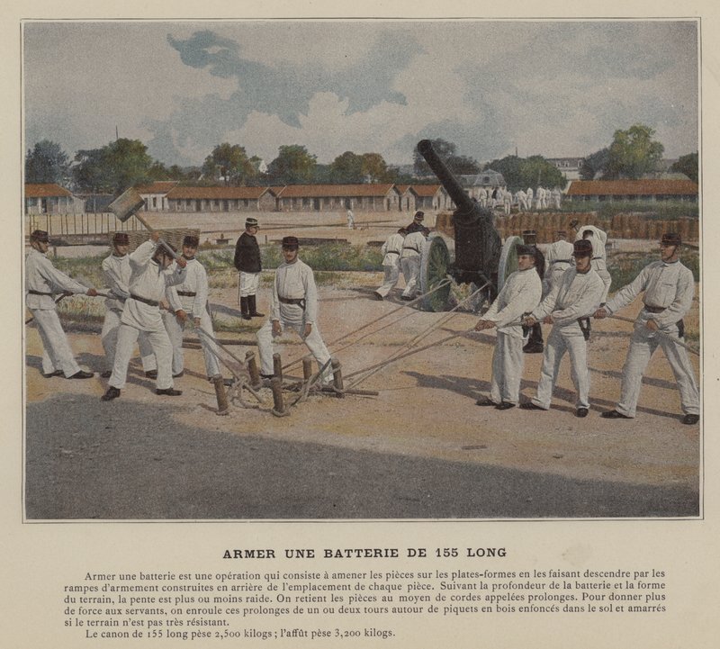 Arming a 155 Long Battery by (after) French Photographer