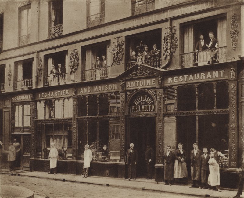 The Pied-de-Mouton Restaurant, Vauvilliers Street by (after) French Photographer
