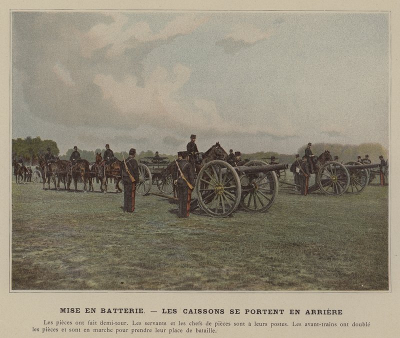 Setting Up the Battery, The Caissons Move Back by (after) French Photographer