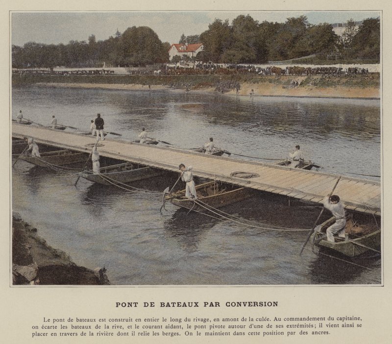 Boat Bridge by Conversion by (after) French Photographer