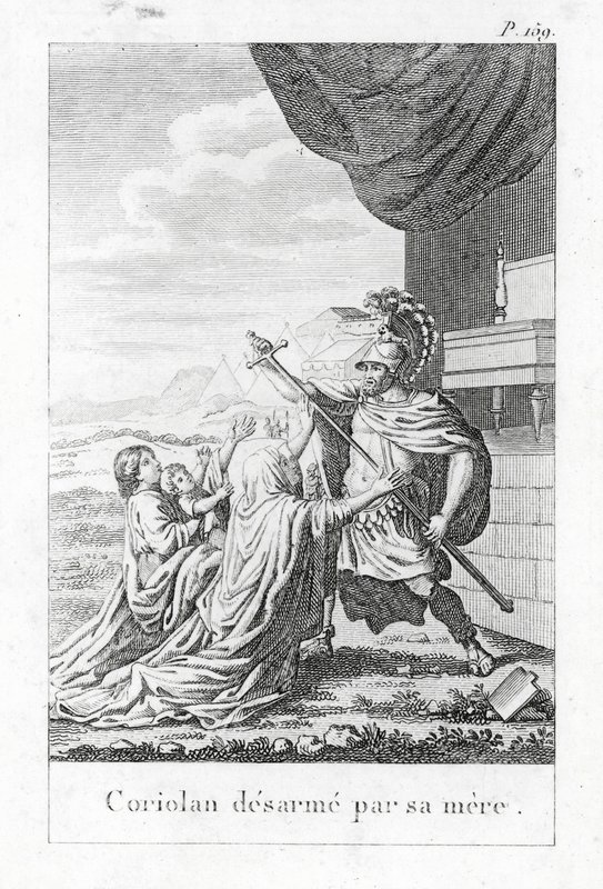 Coriolanus Disarmed by His Mother by (after) French School