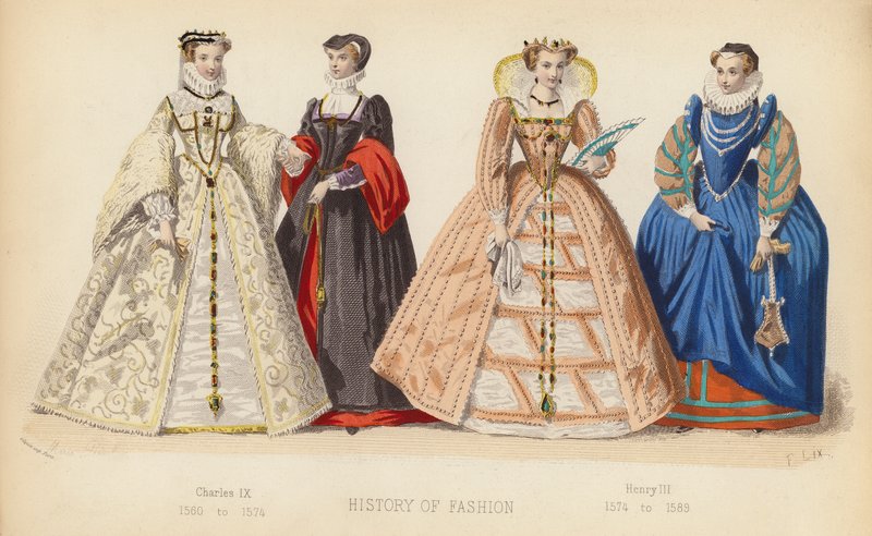 Fashion in France: Charles IX 1560 to 1574; Henry III 1574 to 1589 by (after) French School