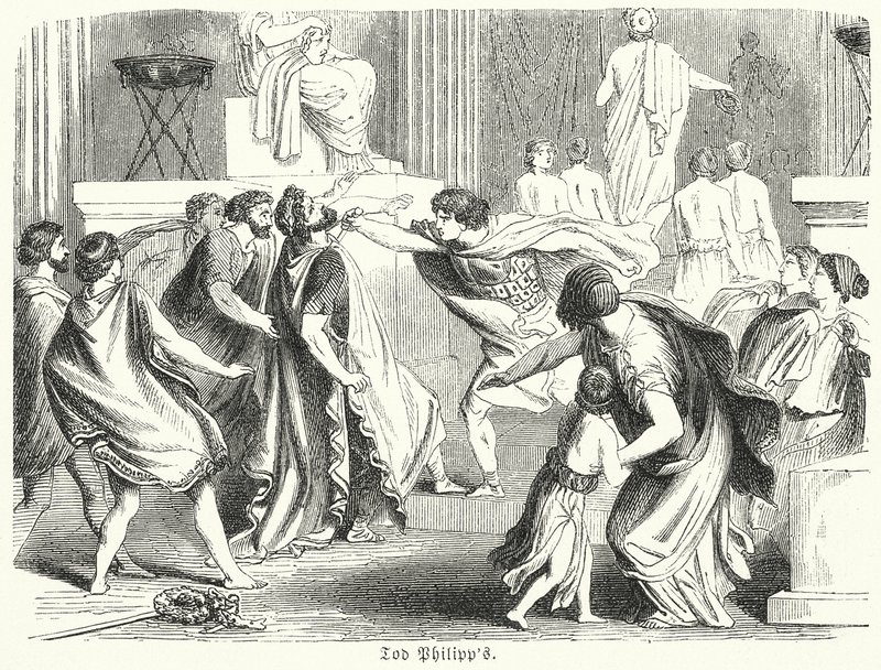 Death of Philip II of Macedon by (after) German School