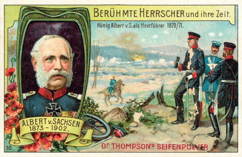 King Albert of Saxony serving as a general during the Franco-Prussian War by (after) German School