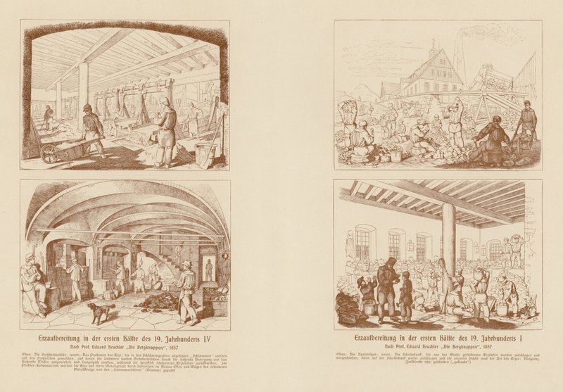 Ore Processing in the First Half of the 19th Century by (after) German School
