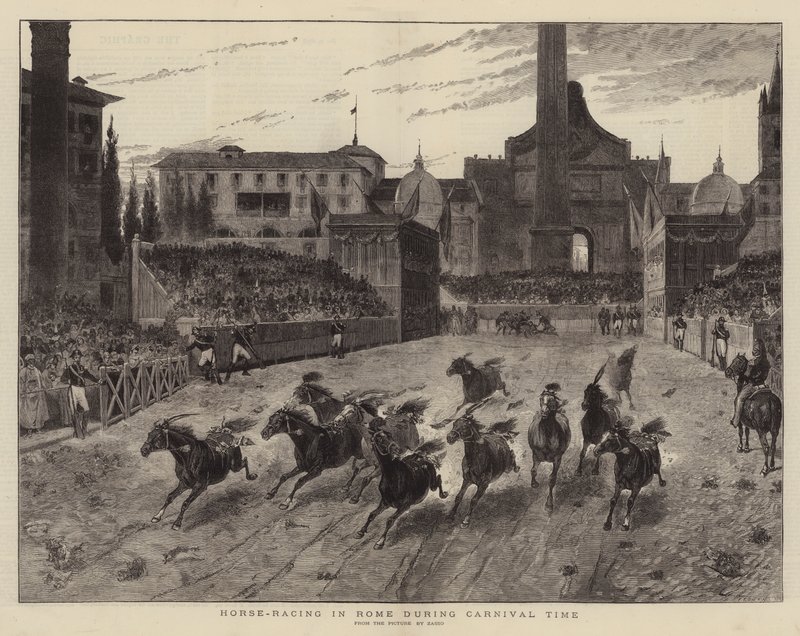 Horse-Racing in Rome during Carnival Time by (after) Italian School