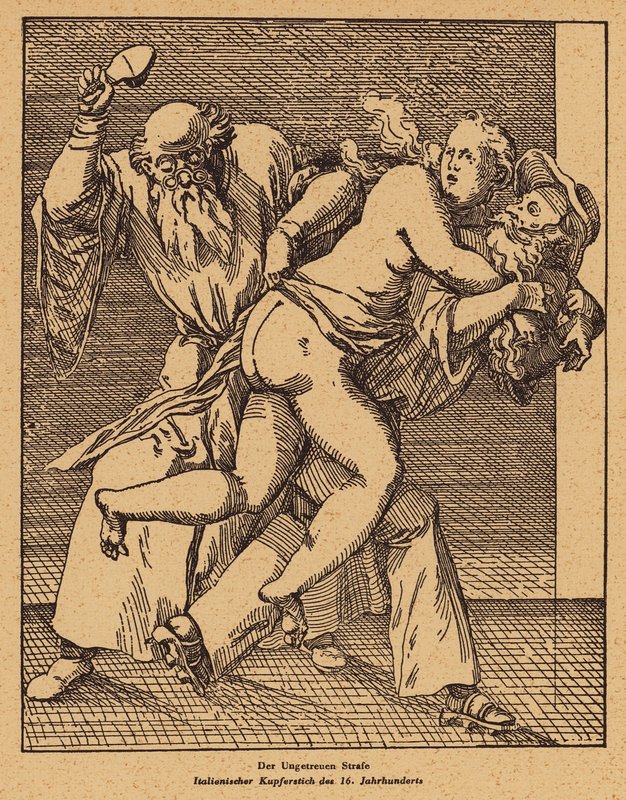 Punishment of infidelity by (after) Italian School