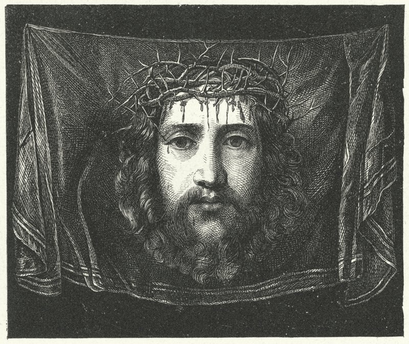 Veil of Veronica with the portrait of Christ by (c.1489 1534) (after) Correggio