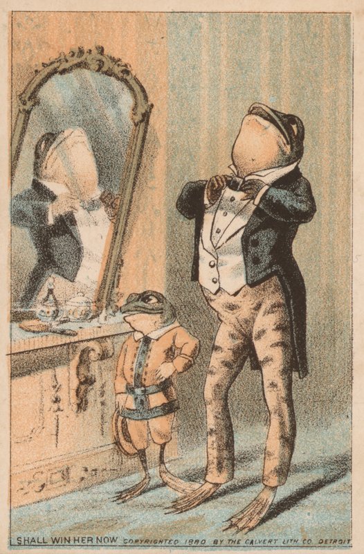 Frog Getting Dressed for a Night Out by American School
