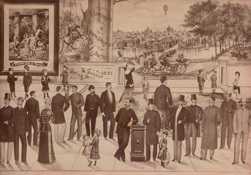 Trade Card for Frank J Ramge, Draper and Tailor, 1881 by American School