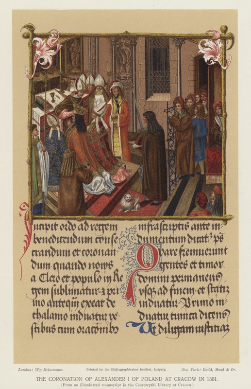 The coronation of Alexander I of Poland at Cracow in 1501 by English School
