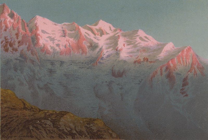 Sunset on Mont Blanc by European School