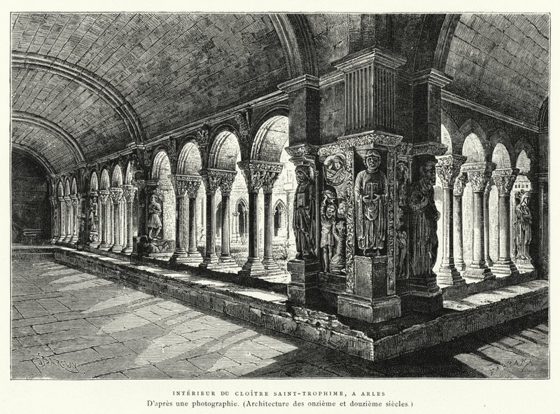 Interior of the Cloister Saint-Trophime, Arles by French School