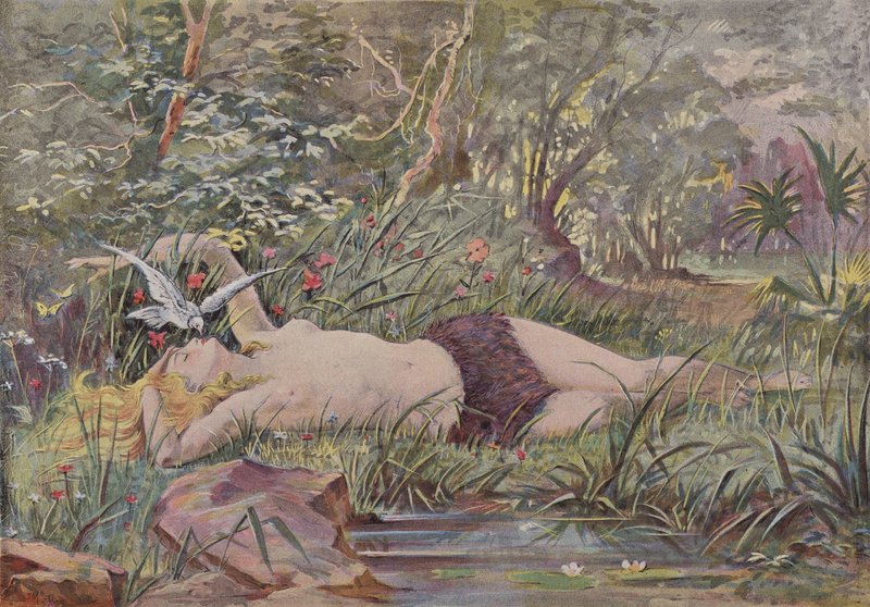 The First Kiss by French School