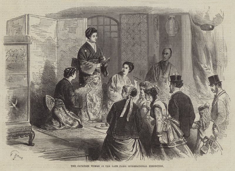 The Japanese Women in the Late Paris International Exhibition by French School