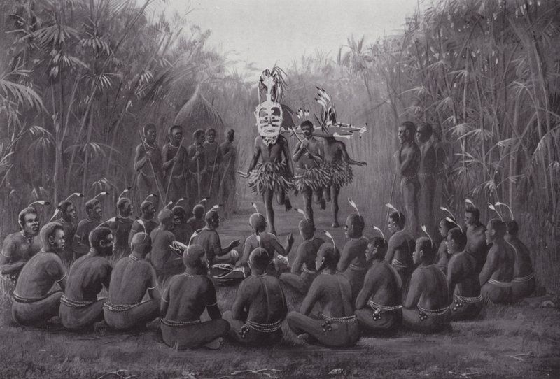 Initiation Ceremony in the Torres Straits by A. Trevor Haddon