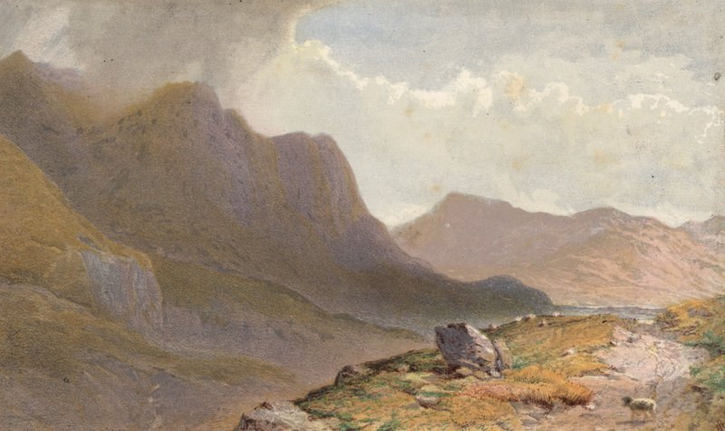 Scene between Capel Currg and Llyn Ogwen, at the Head of Nant Frangon, North Wales by Aaron Edwin Penley