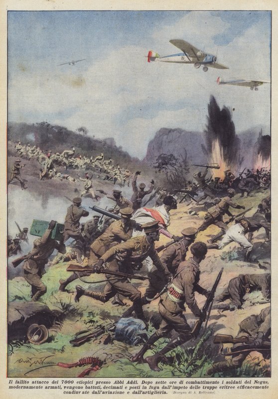 The Failed Attack of the 7000 Ethiopians Near Abbi Addi by Achille Beltrame