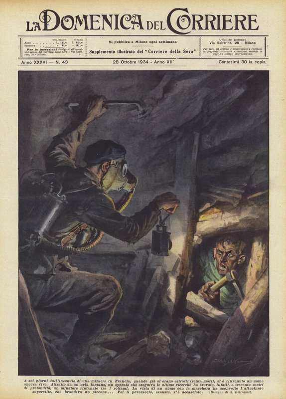 Six Days After a Mine Fire in France, When Thirty Bodies Had Already Been Extracted by Achille Beltrame