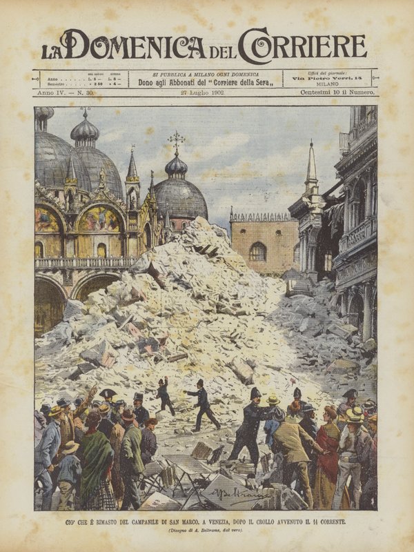 What Remains of the Campanile of San Marco in Venice After the Collapse on the 14th by Achille Beltrame