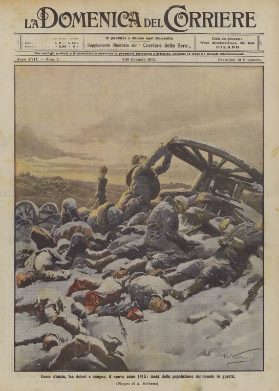 How the New Year 1915 Begins, Half of the World