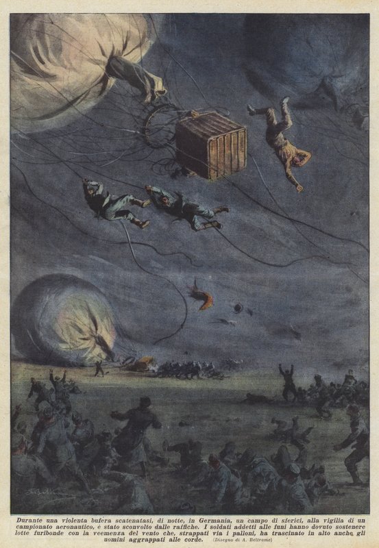 During a Violent Storm at Night in Germany, a Field of Spheres by Achille Beltrame