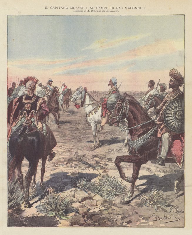 Captain Mozzetti at the Ras Maconnen Camp by Achille Beltrame
