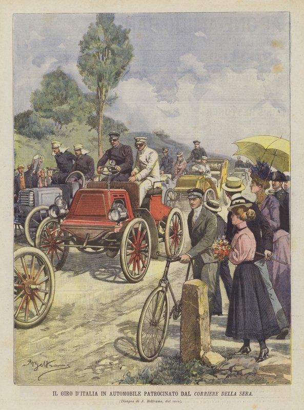 The Tour of Italy by Car Sponsored by the Corriere Della Sera by Achille Beltrame