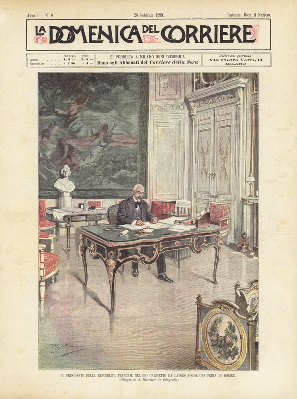The President of the French Republic in His Office a Few Hours Before Dying by Achille Beltrame