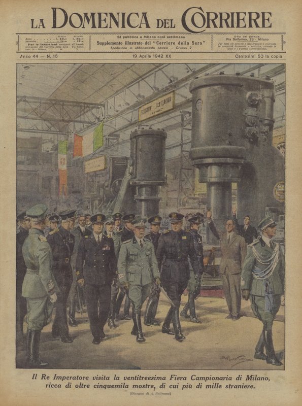 The King Emperor Visits the Twenty-Third Trade Fair in Milan, Rich with Over Five Thousand... by Achille Beltrame