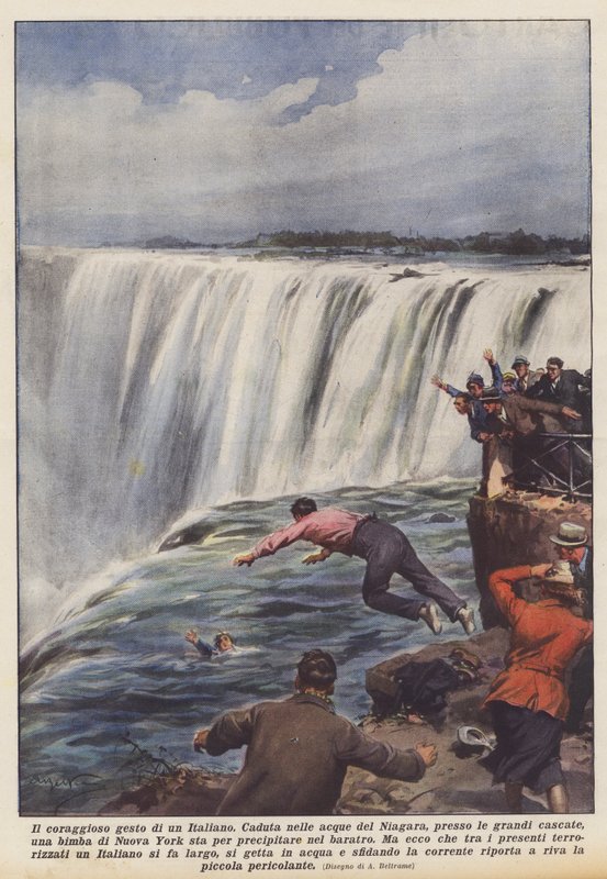 The Brave Act of an Italian by Achille Beltrame