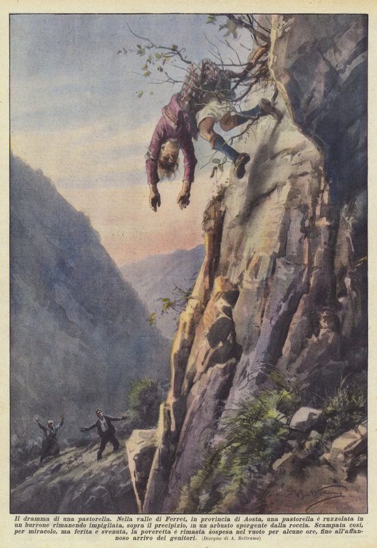 The Drama of a Shepherdess by Achille Beltrame