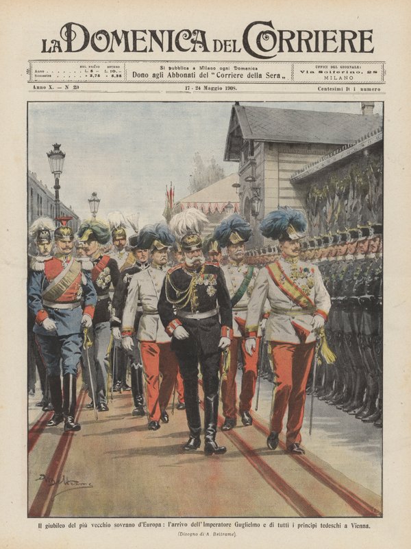 The jubilee of the oldest sovereign in Europe, the arrival of Emperor Wilhelm and all by Achille Beltrame