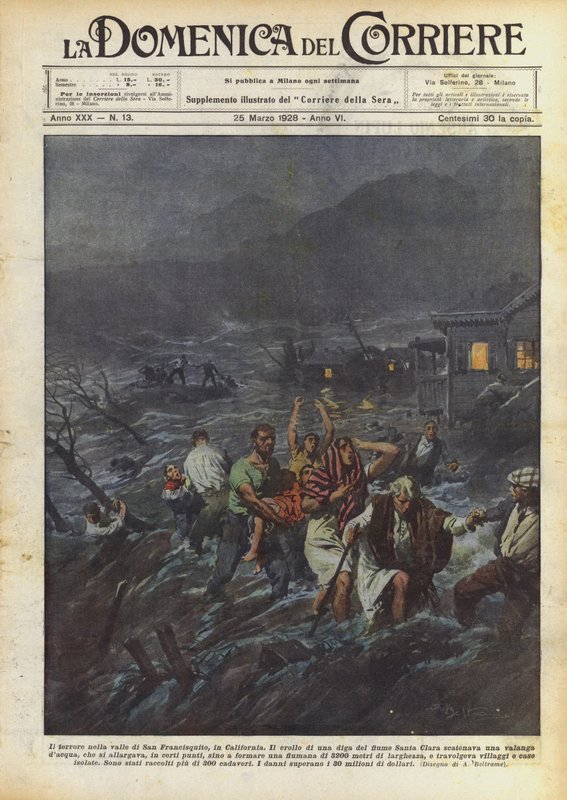 Terror in the San Francisquito Valley, California by Achille Beltrame