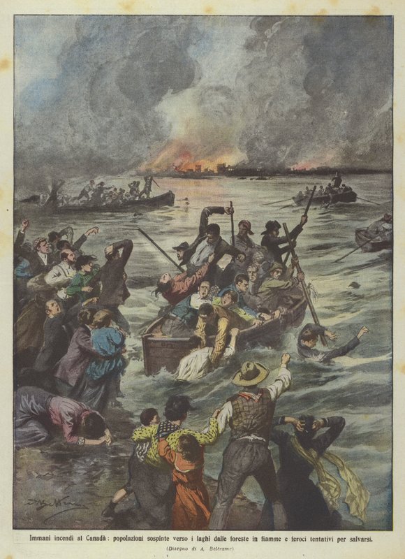 Massive Fires in Canada: Populations Driven Towards Lakes by Forest Fires and Ferocious by Achille Beltrame