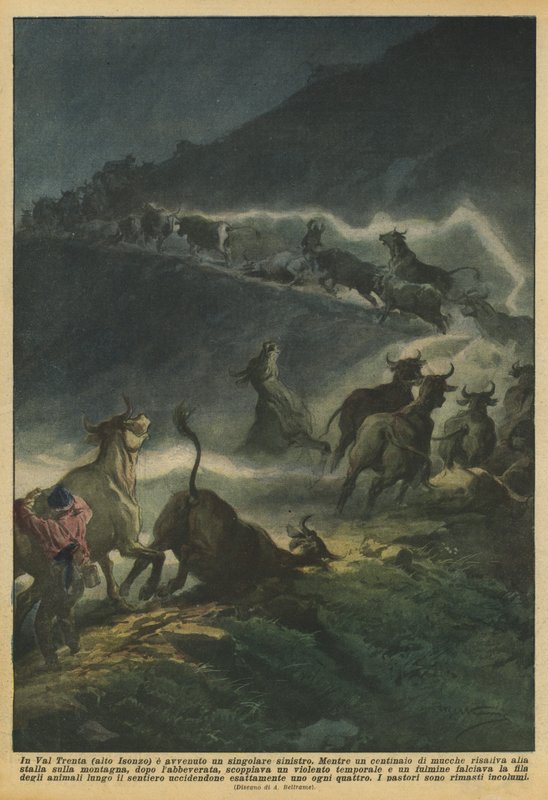 A Singular Accident Occurred in Val Trenta (Upper Isonzo) by Achille Beltrame