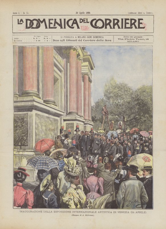 Inauguration of the International Artistic Exhibition in Venice (April 24) by Achille Beltrame